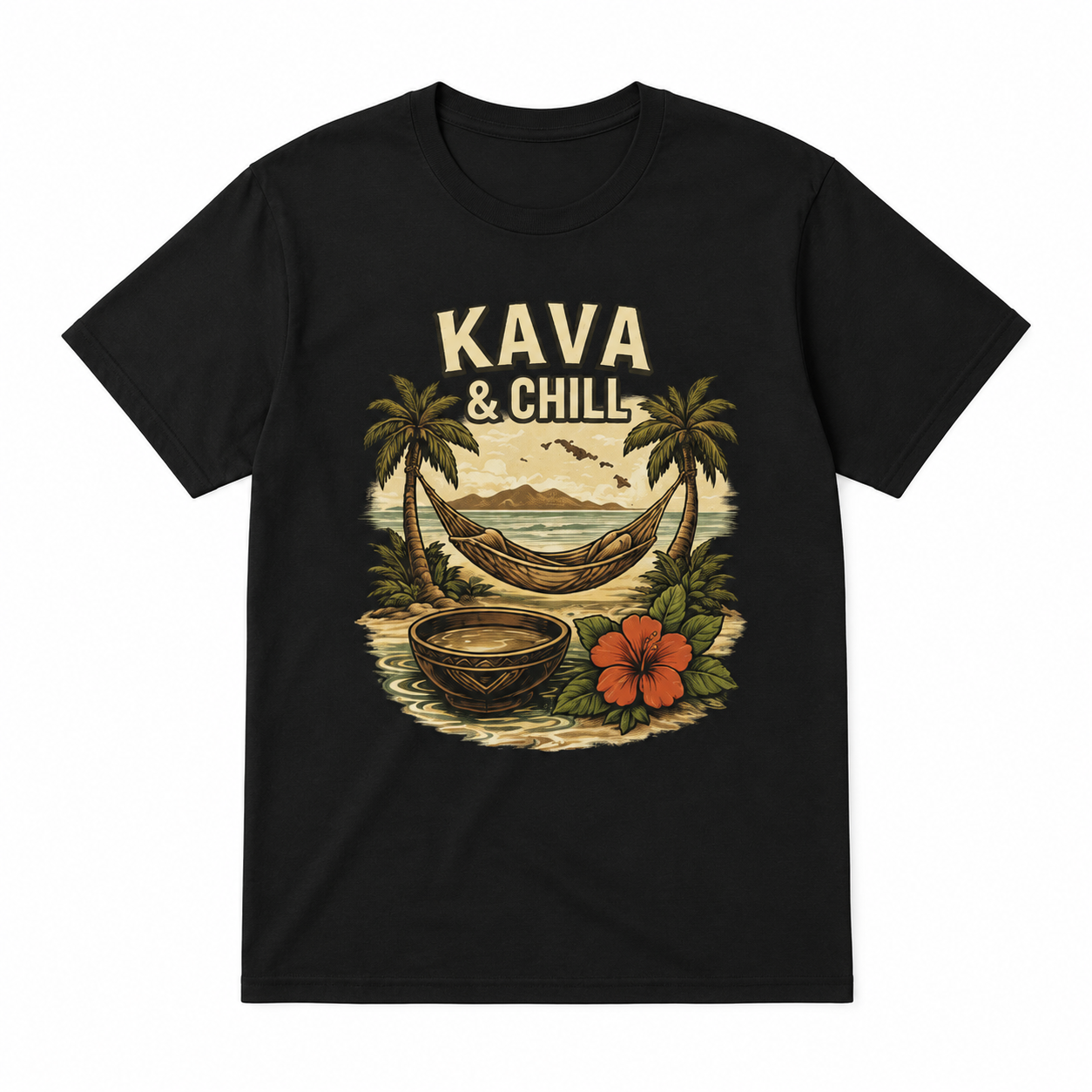 “Kava & Chill” Kava Culture T-Shirt | Fiji-Inspired Graphic Tee